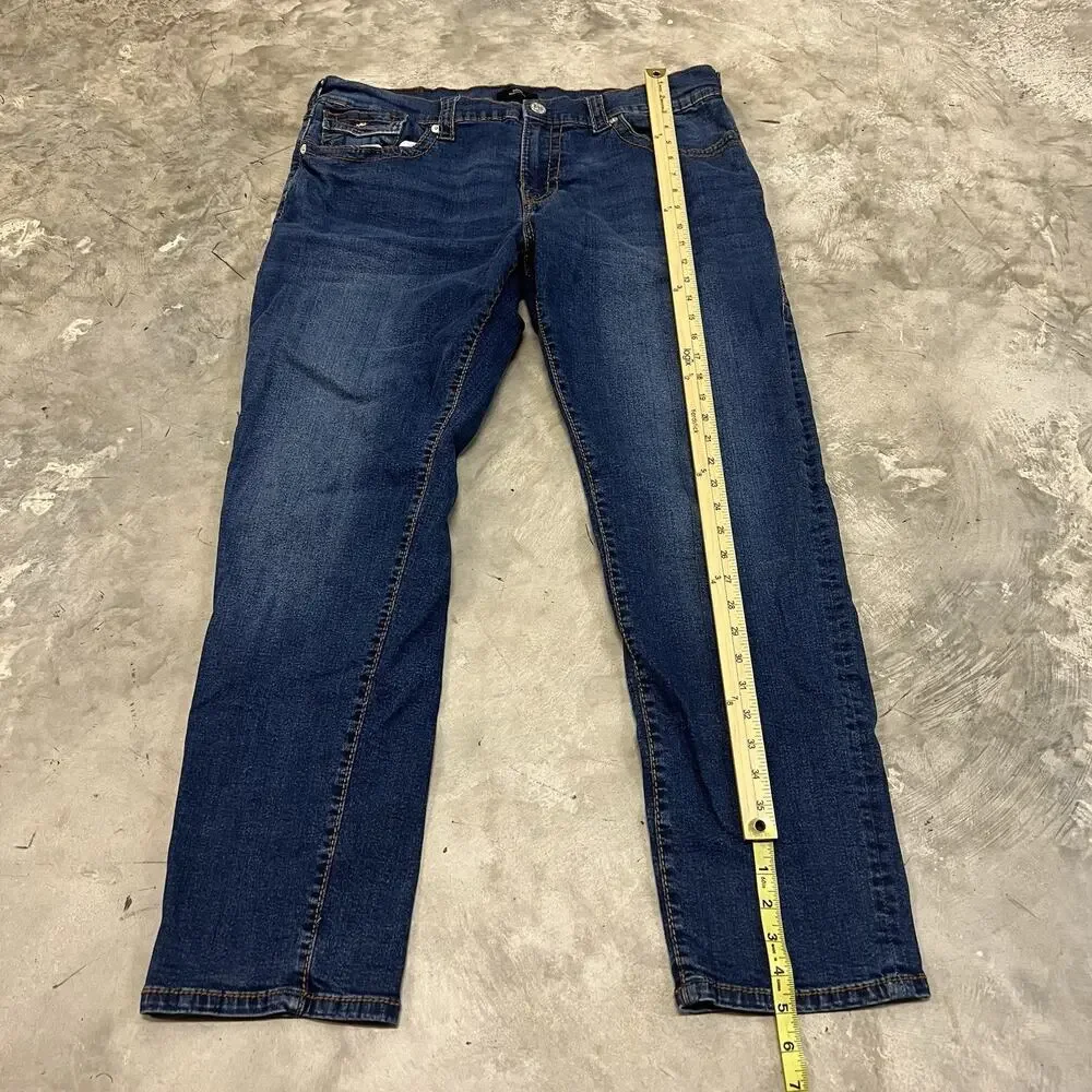 True Religion Geno Relaxed Slim Big T Flap Men's 38x32 Denim Jeans
